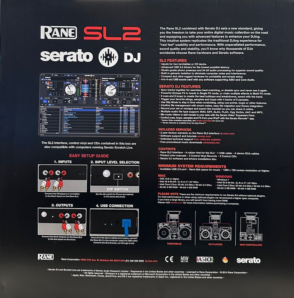 Rane SL2 Serato DJ Audio Interface (BRAND NEW)