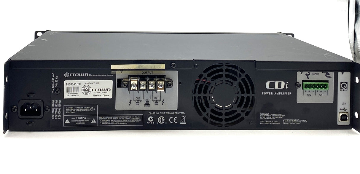 Crown Audio CDi 1000–2-Channel Professional Power Amplifier