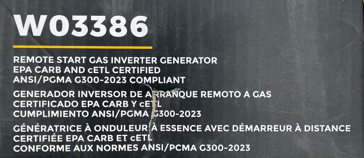 Firman W03386 3300W Remote Start Inverter Generator