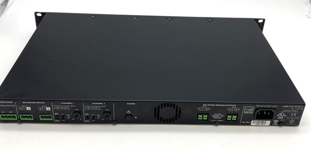 Lab.Gruppen E 12:2 (E 122-UL)–1200W Installation Amplifier