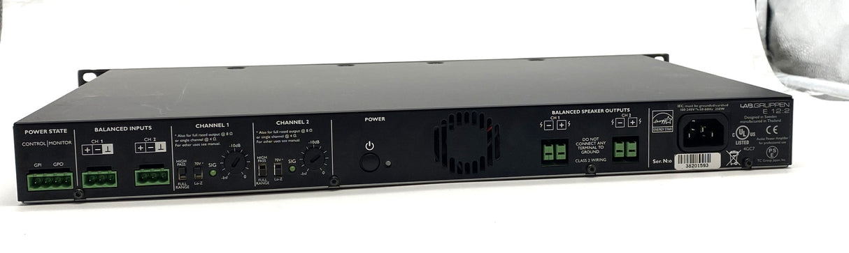Lab.Gruppen E 12:2 (E 122-UL)–1200W Installation Amplifier